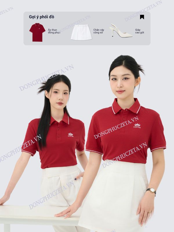 Áo thun Đồng Phục Công Ty màu đỏ