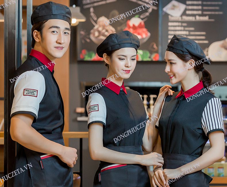 áo đồng phục nhà hàng châu âu