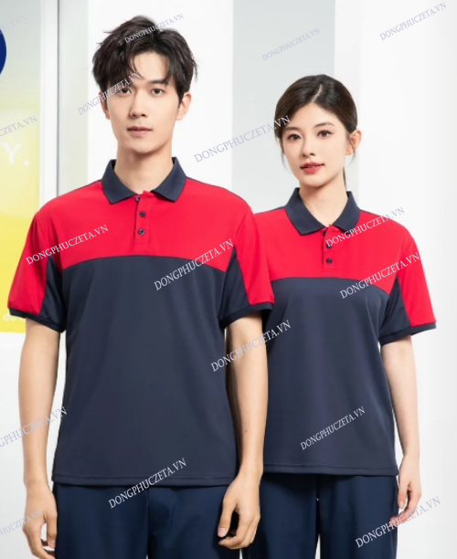 mẫu áo polo đồng phục công nhân