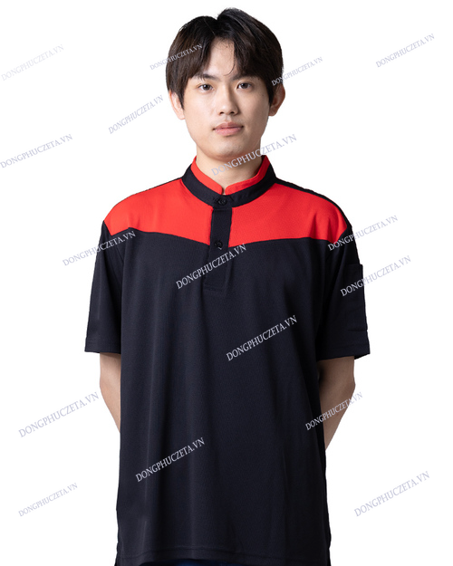  áo polo màu đỏ đồng phục ngân hàng 