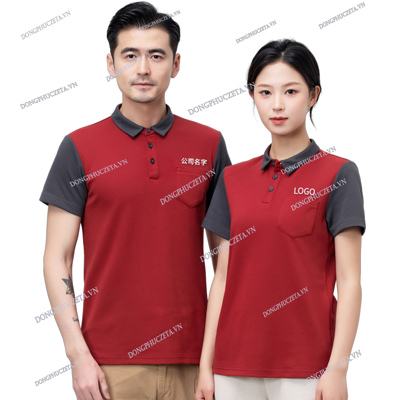 Đồng phục nhà hàng màu đỏ