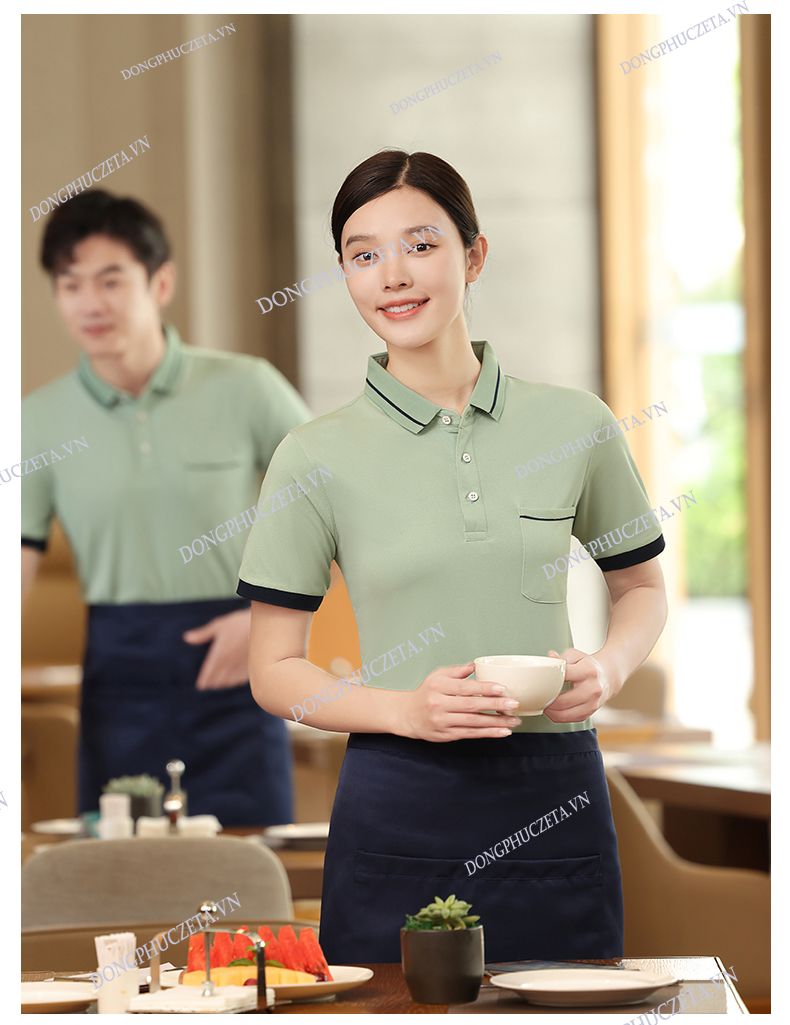 đồng phục nhà hàng in logo