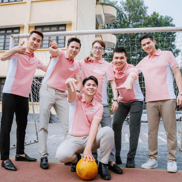 đồng phục màu hồng nhóm