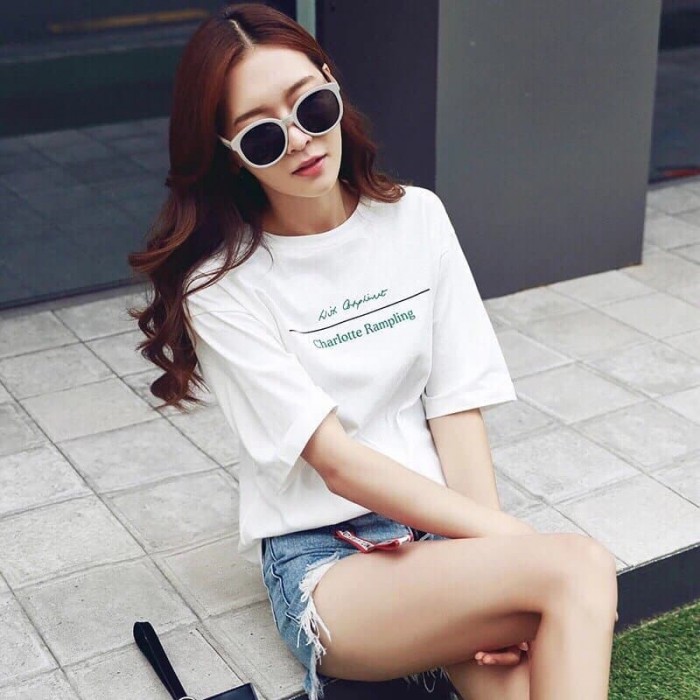 Áo phông cổ tròn cộc tay