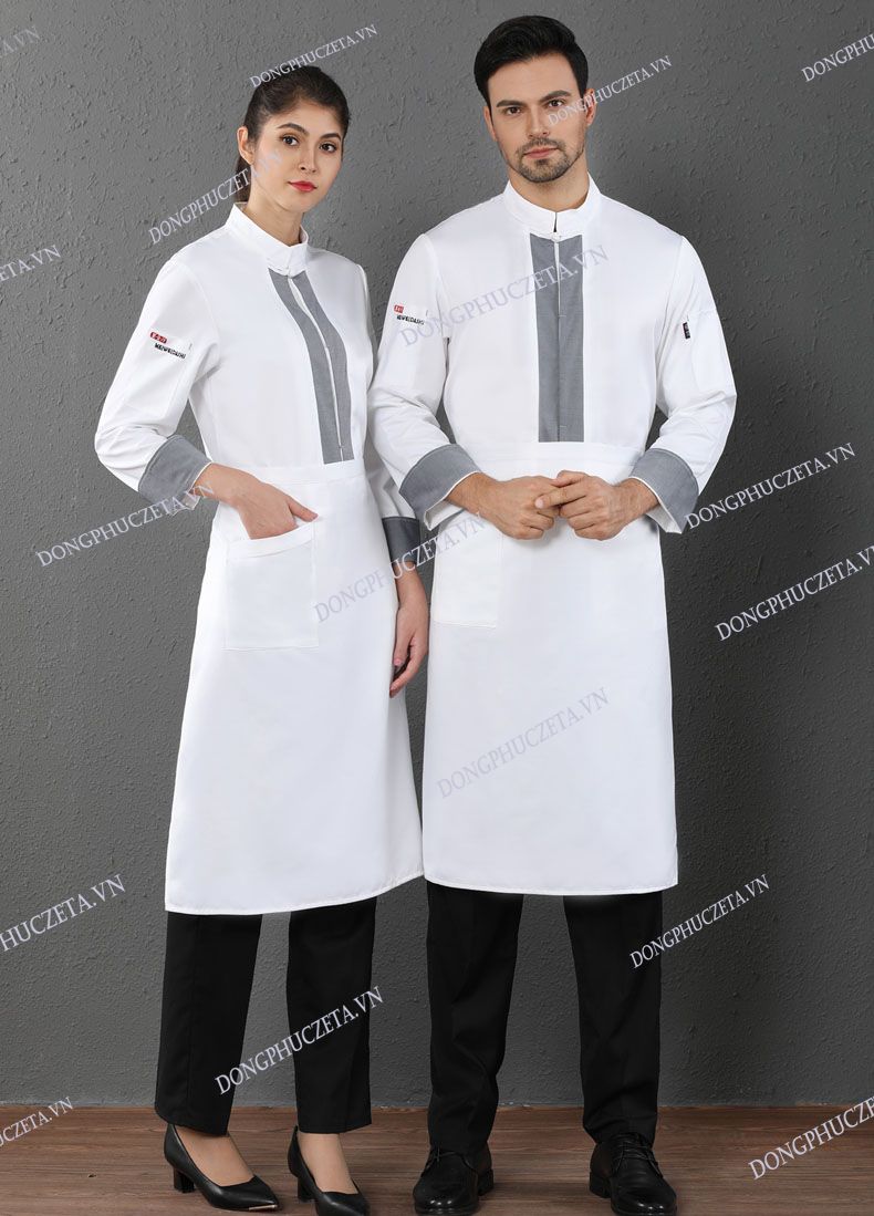 đồng phục bếp trưởng màu trắng