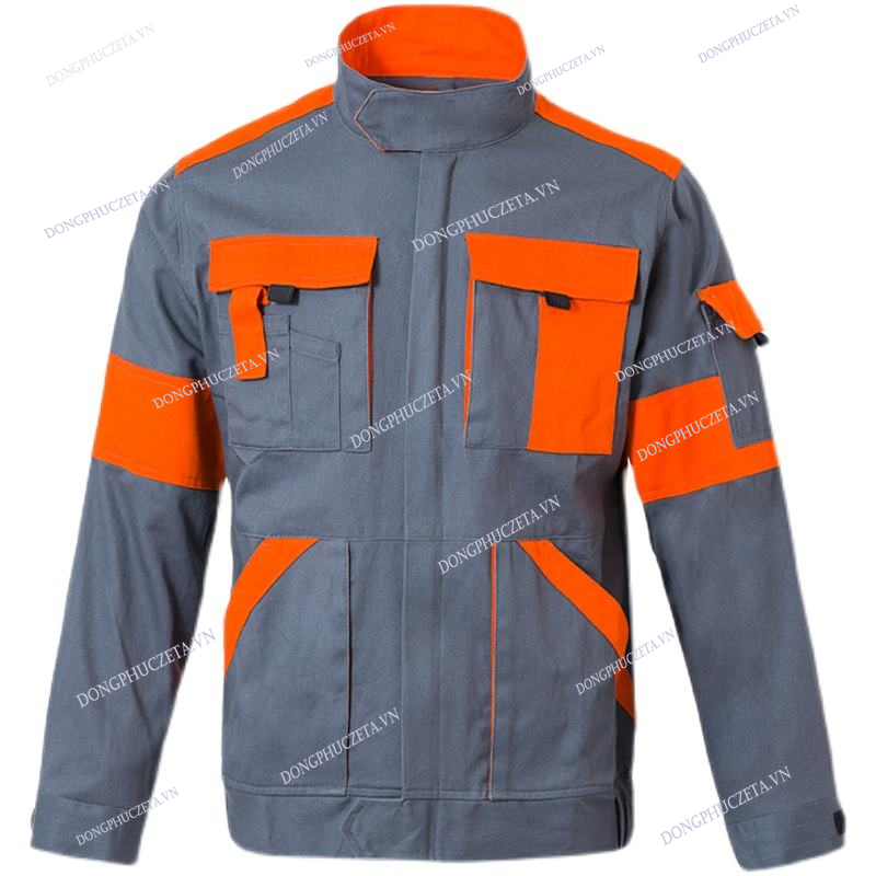 đồng phục công nhân cơ khí màu ghi