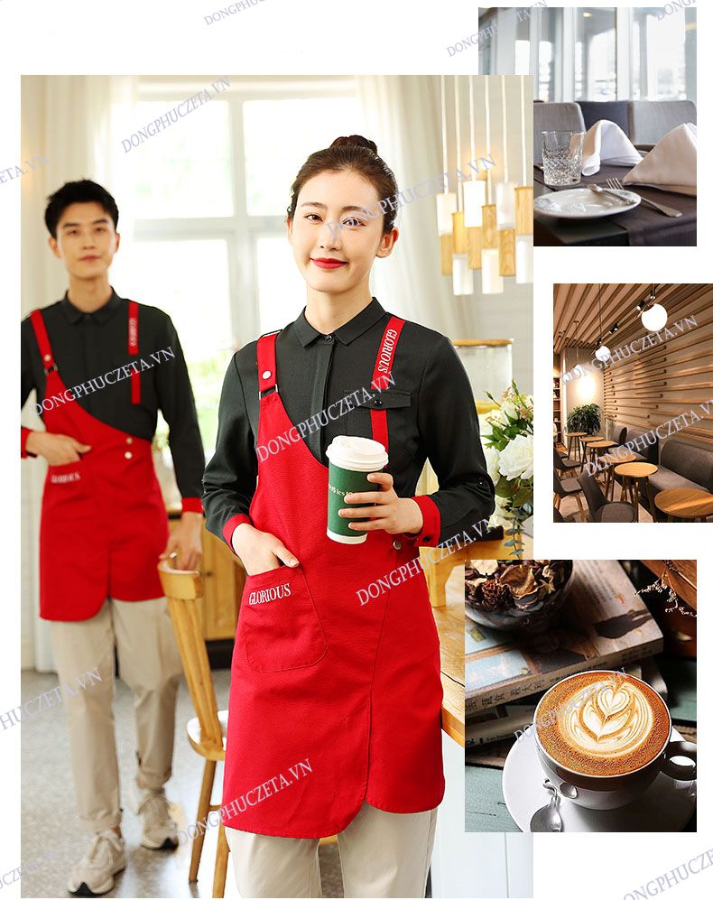 mẫu đồng phục nhà hàng sơ mi nữ