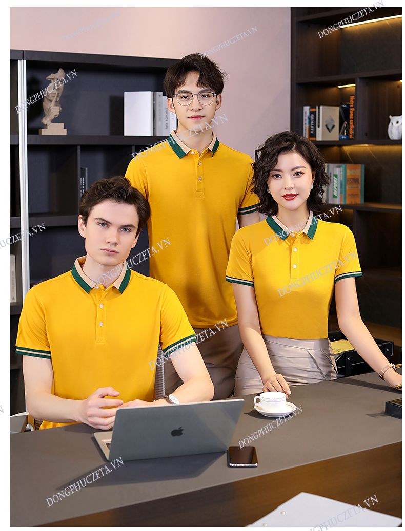 Mẫu Đồng Phục Quán Ăn màu vàng