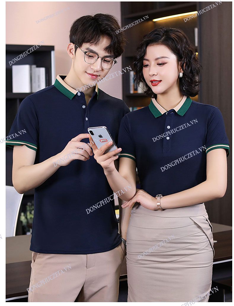 Mẫu Đồng Phục Quán Ăn màu xanh đen