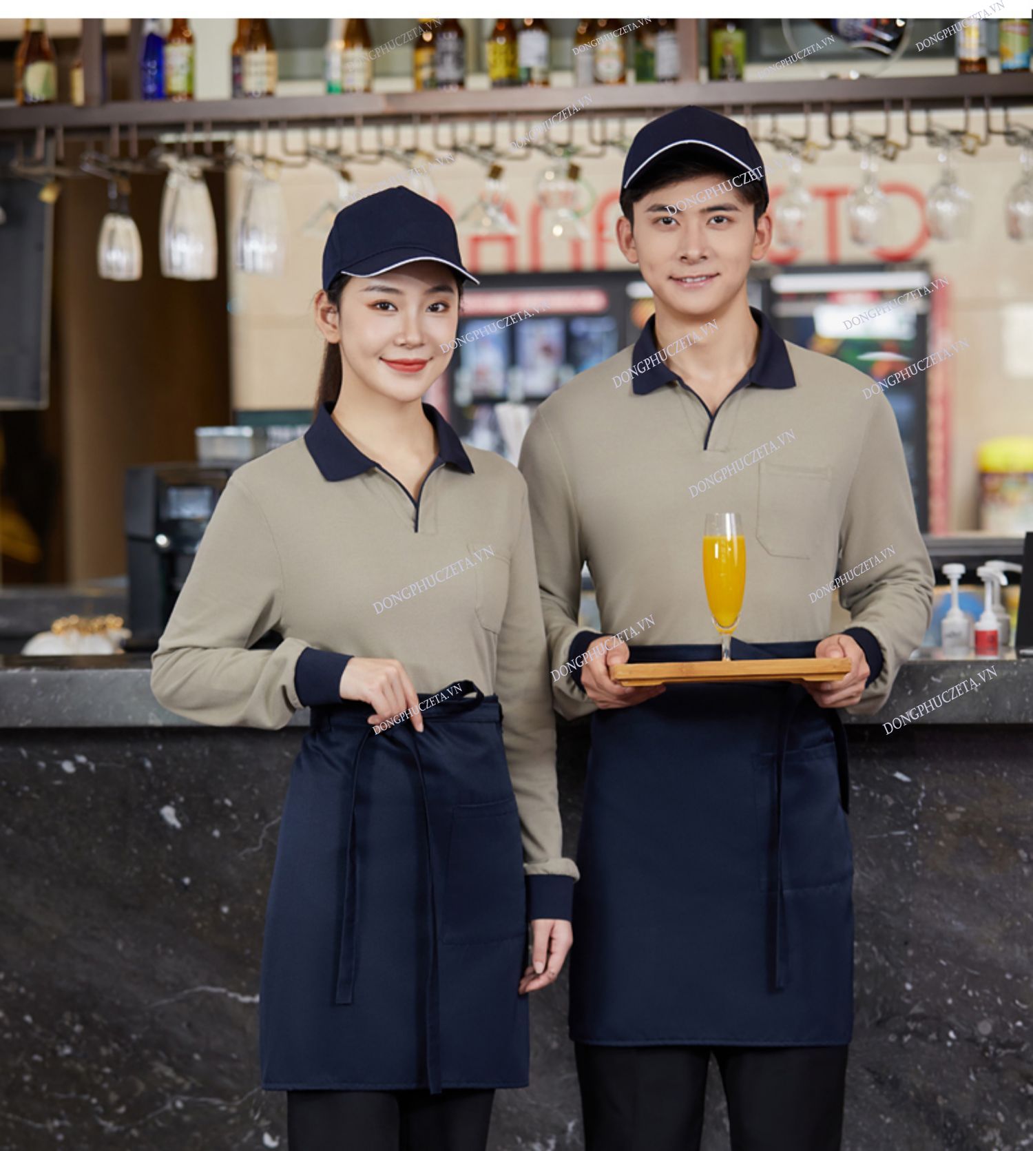 đồng phục quán ăn phong cách Hàn Quốc
