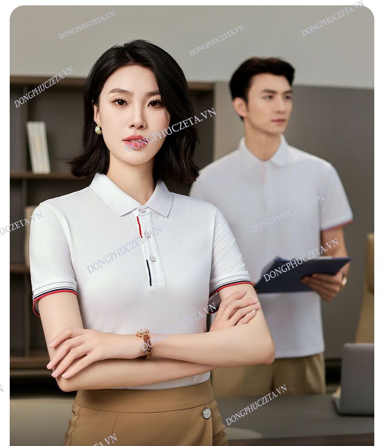 Áo Đồng Phục Công Ty PiqueCool Trắng