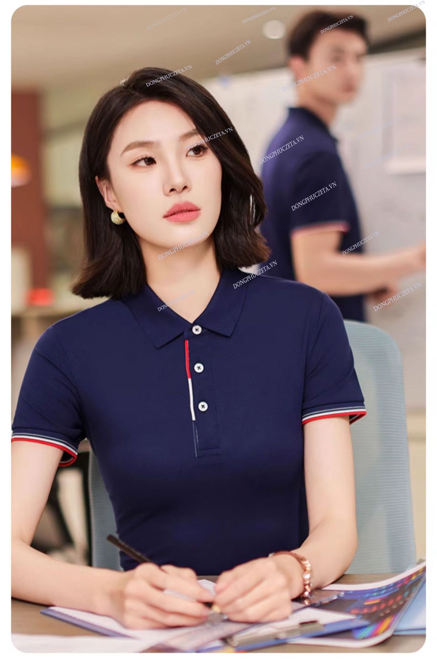 Áo Đồng Phục Công Ty màu xanh đen