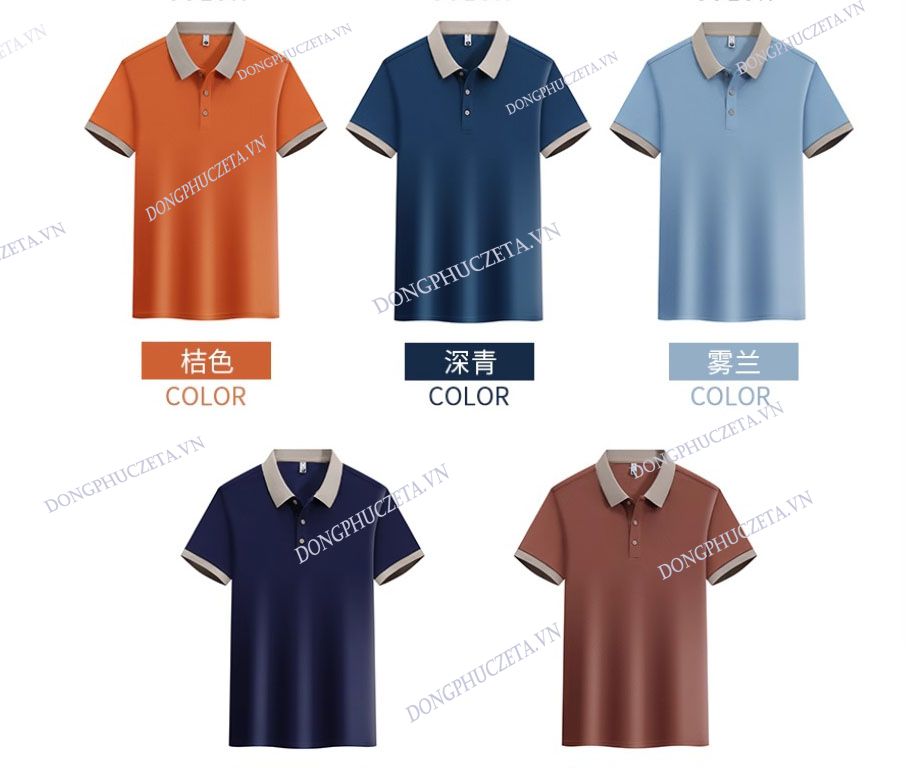 bảng màu áo phông đồng phục quán ăn 2