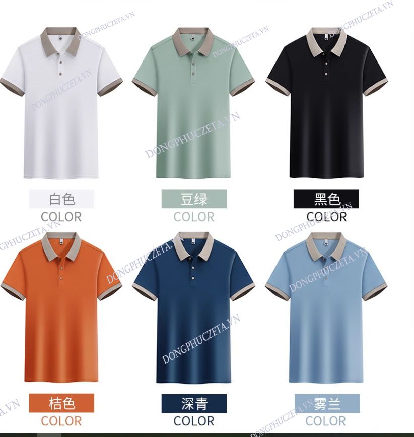 bảng màu áo phông đồng phục quán ăn