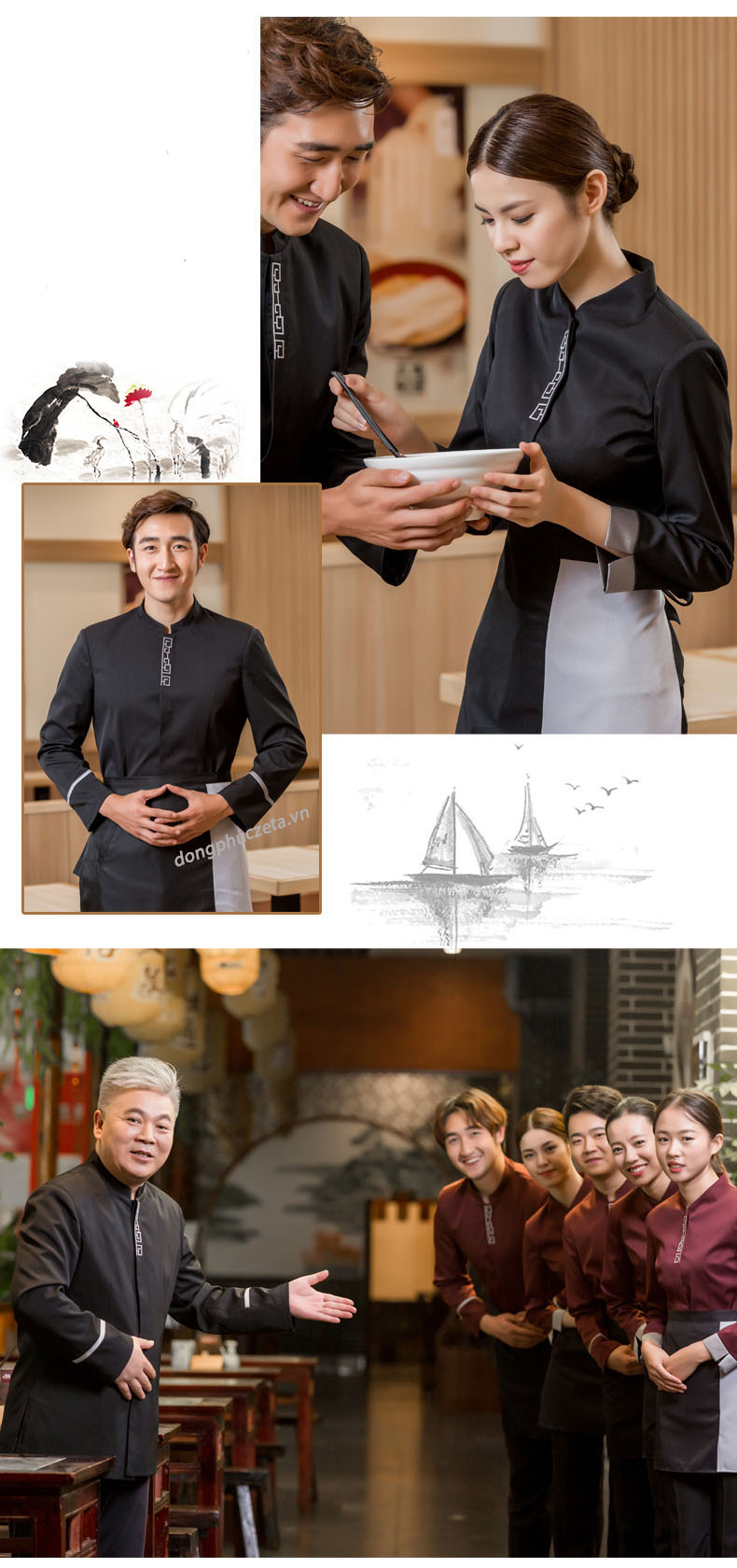 quần áo đồng phục nhà hàng trung hoa
