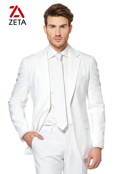 vest nam màu trắng white suit