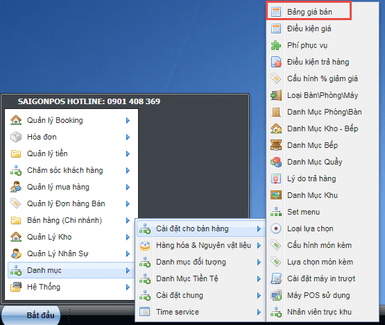 SAI GON POS: Hướng dẫn cài đặt thêm/ sửa/ xoá món, giá bán