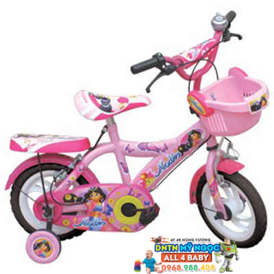 Xe đạp 2 bánh NCL bé gái cỡ 12 inch có nệm