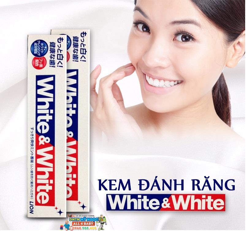 Kem đánh răng White & White Lion - Nhật