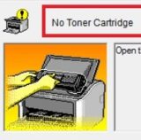 Máy in báo No toner cartridge