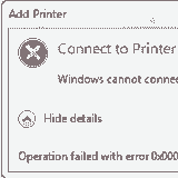 Chia sẻ máy in lỗi 'windows cannot connect to the printer'