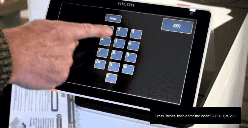 cách vào code ricoh