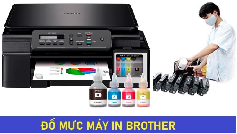 Đổ mực máy in brother DCP T310