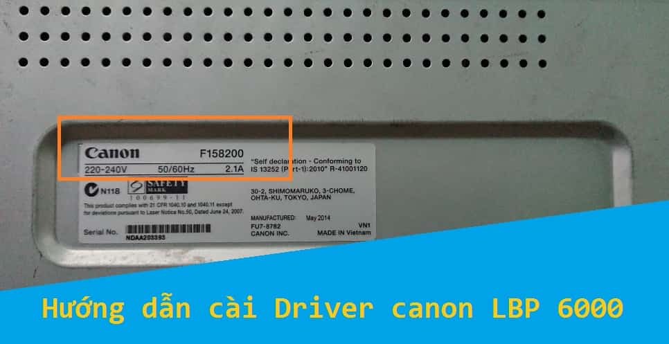 kết nối máy  in canon 6000 với máy tính