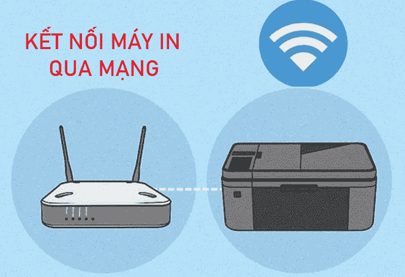 kết nối máy in qua mạng