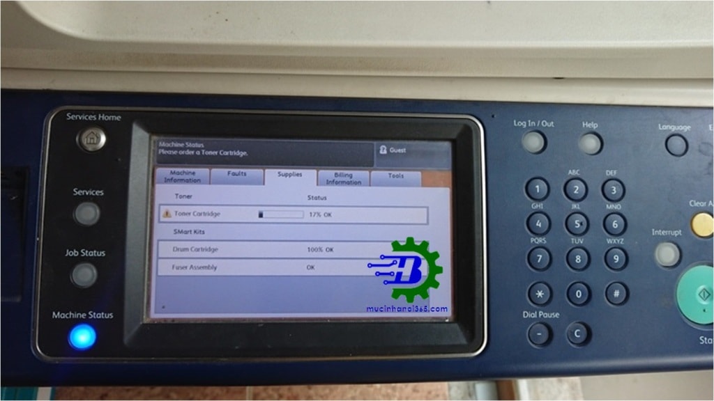 Kiểm tra tình trạng vật tư máy fuji xerox
