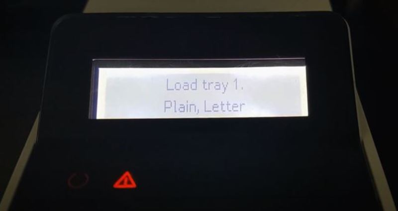 Load tray Plain Letter