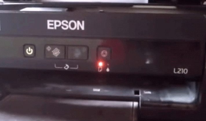 Hiện tượng máy in EPSON L110 nháy đèn đỏ