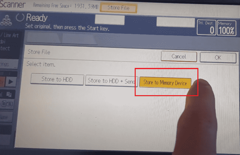 scan vào usb ricoh