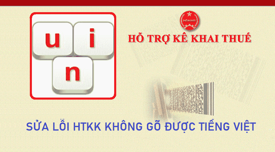sửa lỗi HTKK không gõ được tiếng Việt