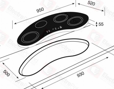Bản vẽ bếp điện từ TeKa VR TC 954 i