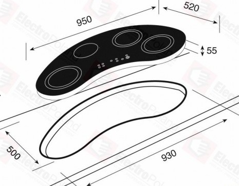 Bản vẽ bếp điện từ TeKa VR TC 954 i 