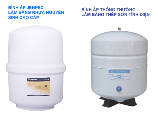 bình áp nhựa của máy lọc nước jenpec