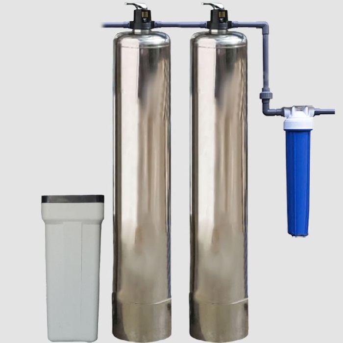 Bộ Lọc Tổng Nước Sinh Hoạt Đầu Nguồn 2 Cột Inox 304 Mã 1054