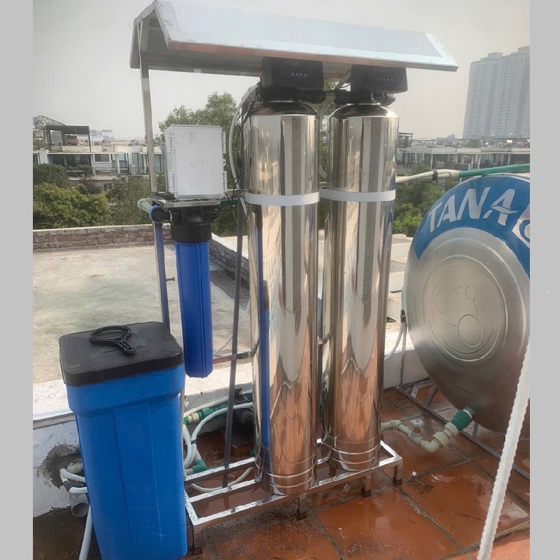 Bộ lọc tồng nước sinh hoạt đầu nguồn tự động sục rửa HK102idt