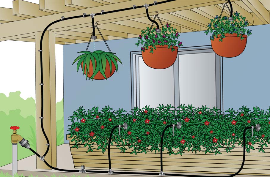 tưới nhỏ giọt ban công