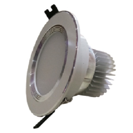 Đèn Led âm trần Downlight đổi màu viền bạc 3 w