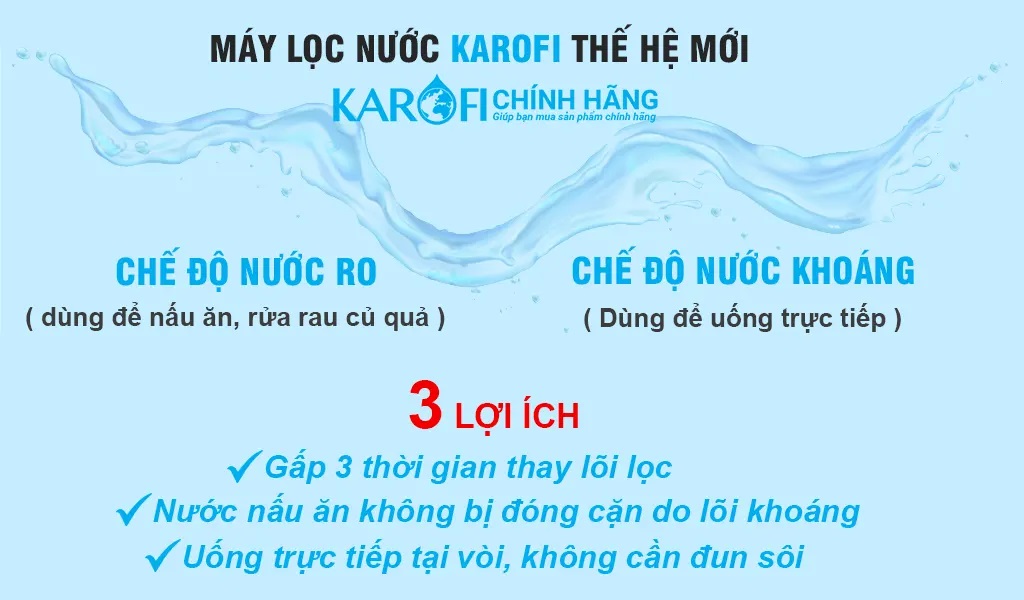 Lợi ích của máy lọc nước Karofi Livotec 216-DUAL