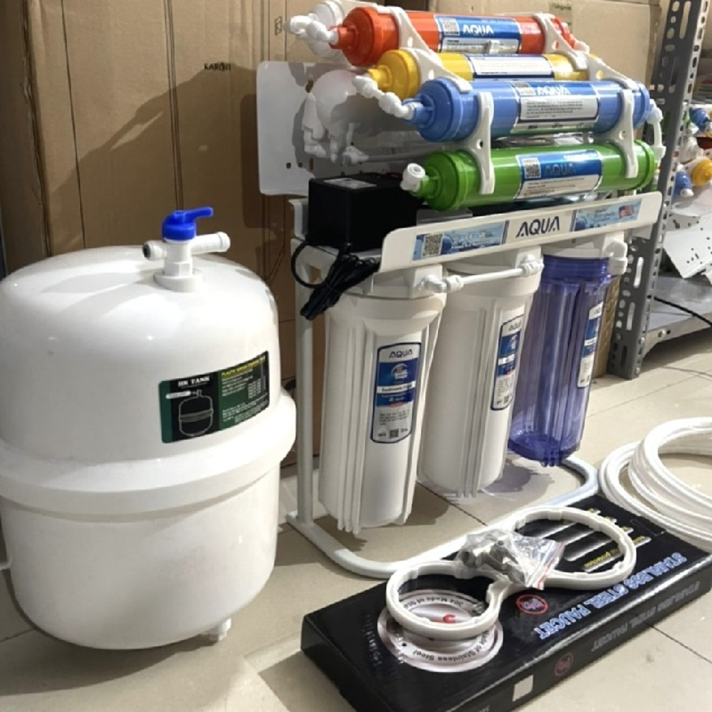 Máy Lọc Nước Chính Hãng Aqua 10 Lõi Không Tủ Đặt Âm Tủ Bếp