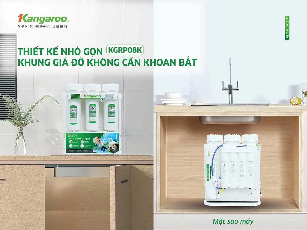 Máy lọc nước Kangaroo Hydrogen KGRP08K đặt âm
