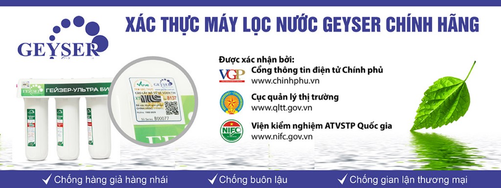 xác nhận máy lọc nước nano geyser