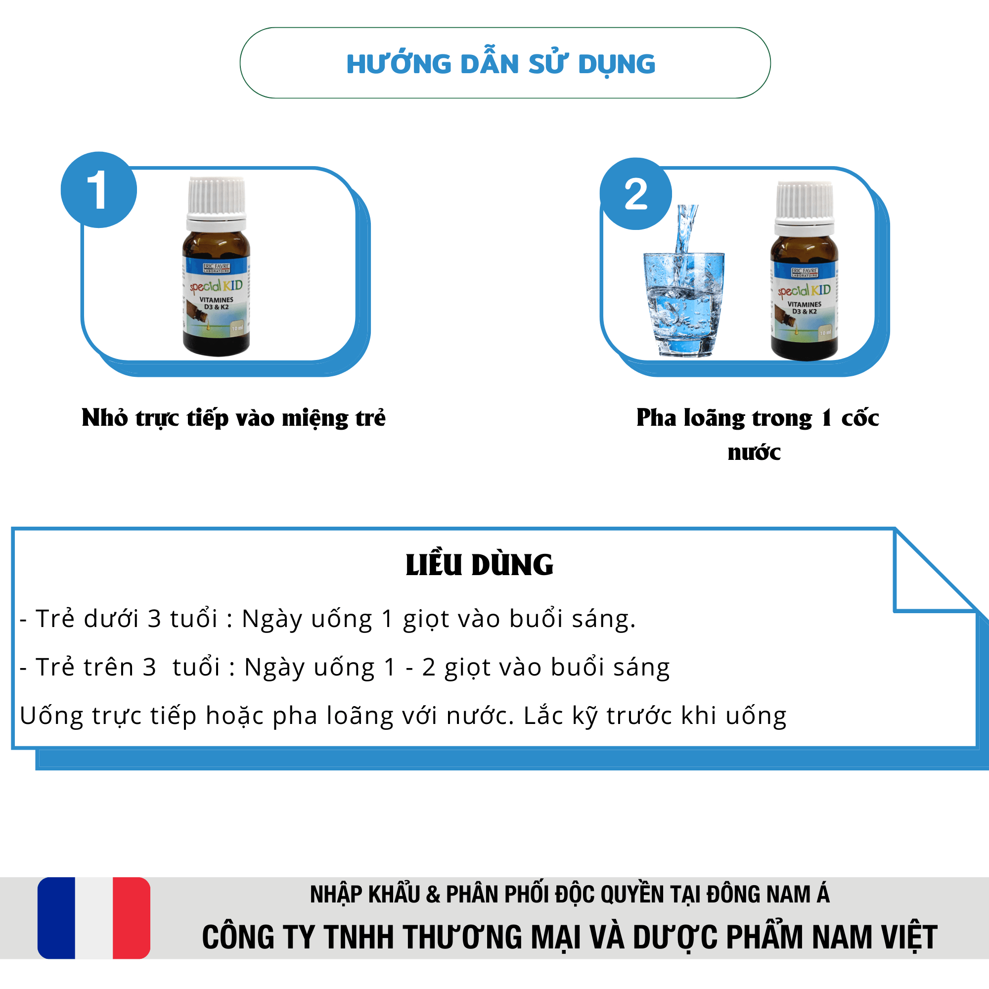 Special Kid Vitamine D3 et K2 Bổ sung vitamin D3, vitamin K2, hỗ trợ