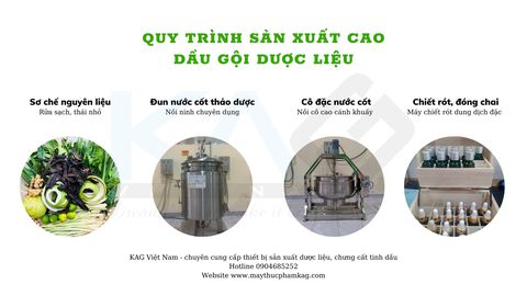 Dây chuyền điều chế, sản xuất dầu gội dược liệu thiên nhiên