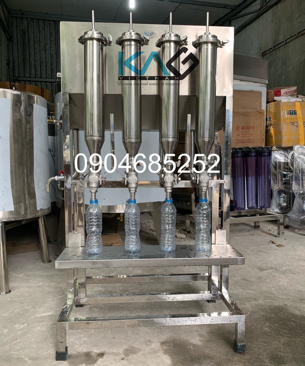 Bộ thiết bị Rửa chai - Sấy chai - Chiết rót - Đóng nắp quy mô vừa và nhỏ cho cơ sở kinh doanh