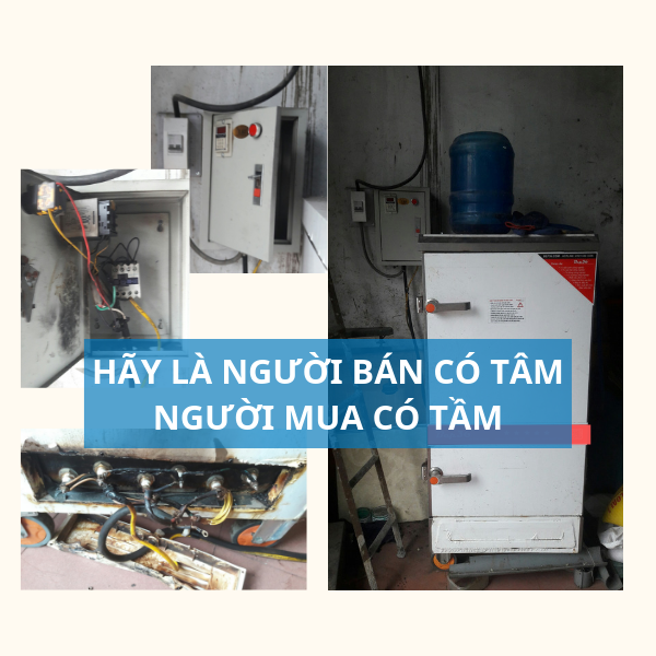 tủ cơm công nghiệp chất lượng kém