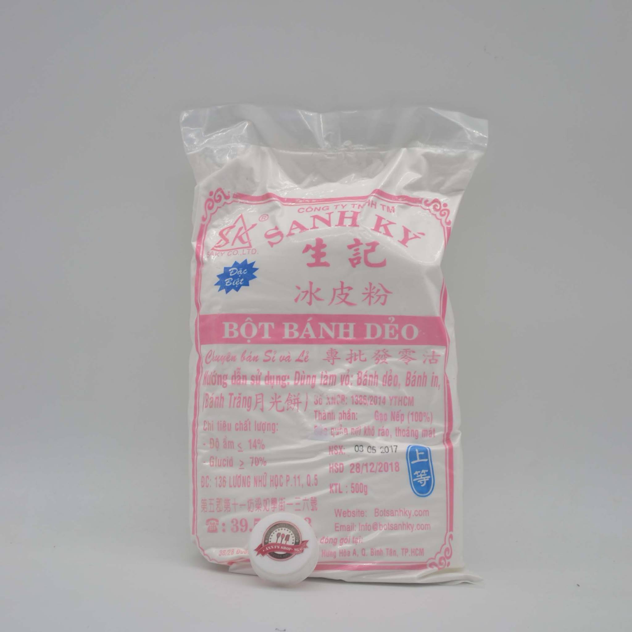 BỘT BÁNH DẺO ĐB 500g (đỏ)